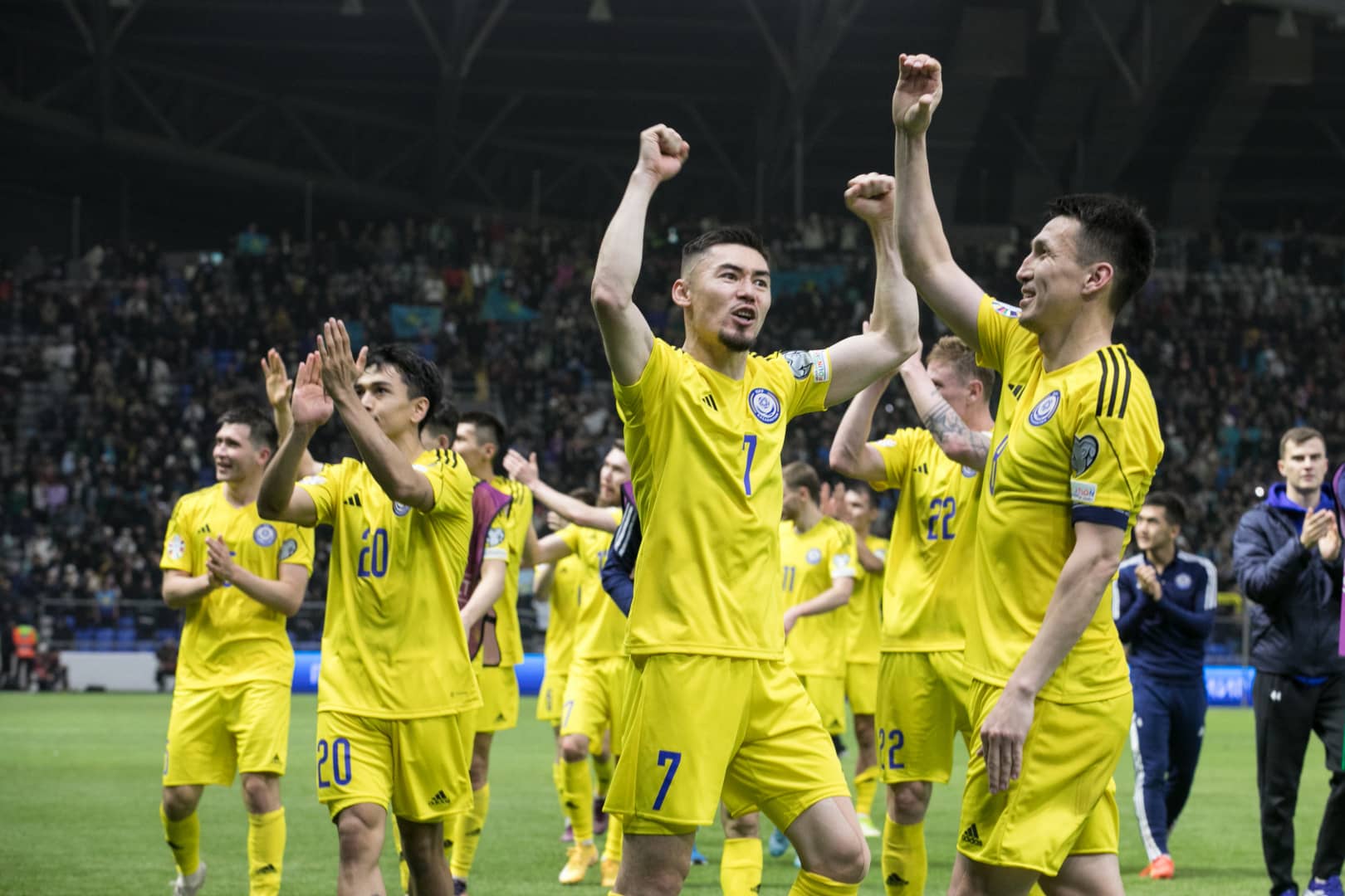 Сборная Казахстана в матче против Дании
